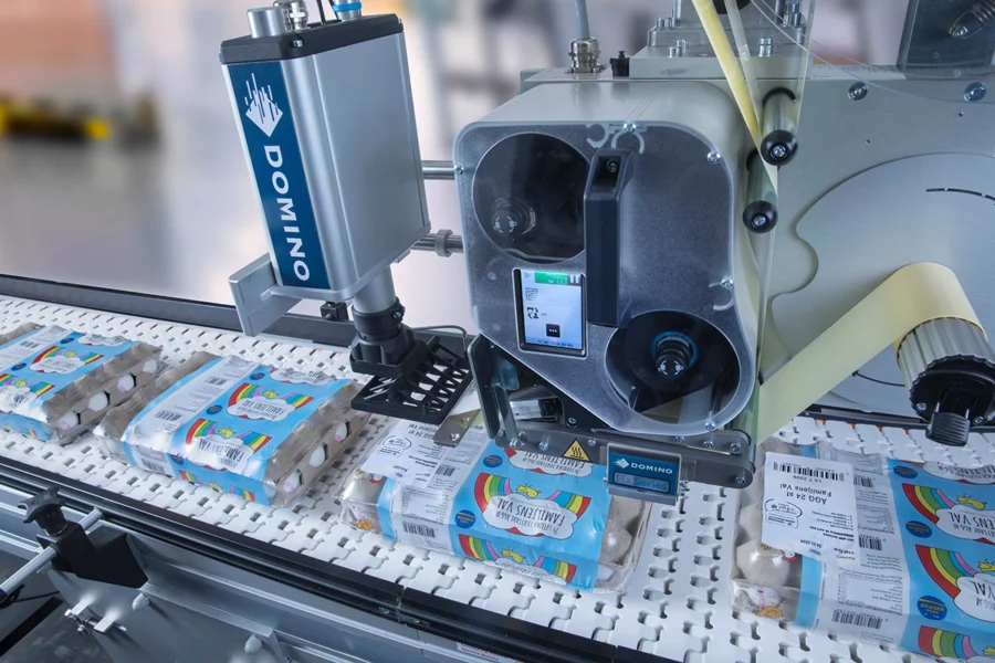 Mx350i-B 3 mx350i-b-labelling-carton-of-egg - Het labelen van eieren in kartonnen verpakking